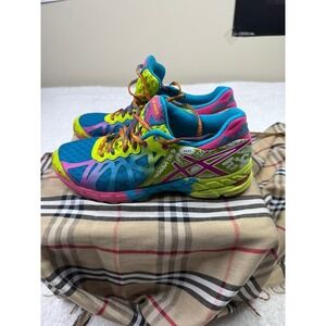 Asics Gel Noosa Tri 9 Women's Running Shoes Teal Pink Yellow Size 8